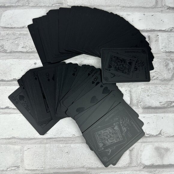 Cartamundi Black On Black 2 Decks Playing Cards MADE IN USA New In Open Box - Picture 1 of 5